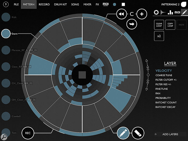 Patterning 2’s distinctive user interface.