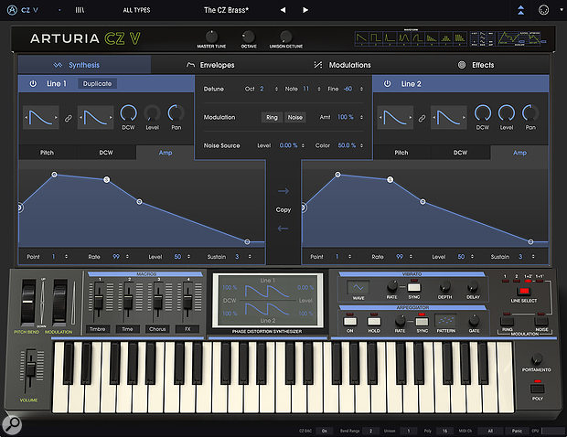 The CZ V's extended panel view offers far more control than the original.