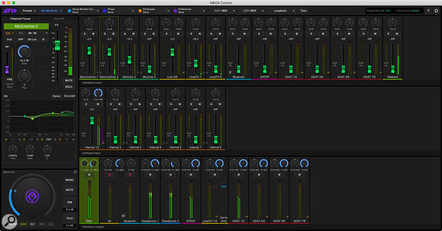 The MBox Control software.