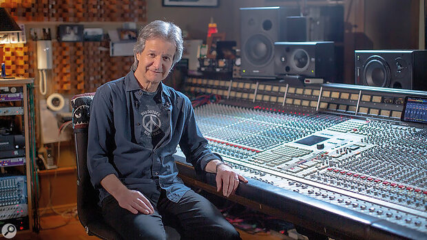 Bob in his home studio, with his famous SSL G‑series analogue console.