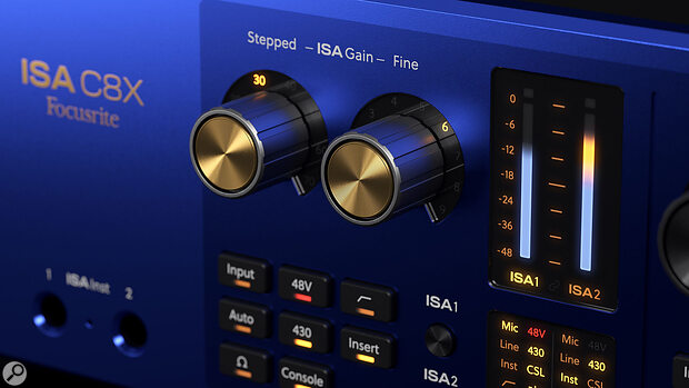 The C8X is the first Focusrite product to feature digitally controlled ISA preamps.