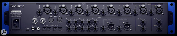 All eight of the C8X’s analogue inputs feature separate XLR and jack inputs, equipping it for easy use with a patchbay.