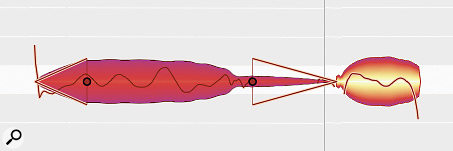 Celemony Melodyne 5: The new Fade tool.