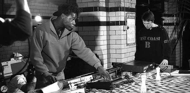 Gerald Simpson playing live with 808 State’s Graham Massey at Manchester’s Victoria Baths, 1988.