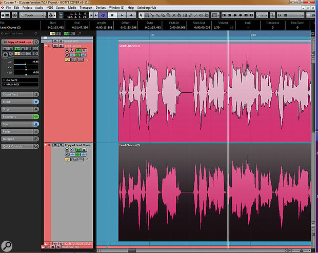 It's always wise to work on a duplicate of the original vocal part...