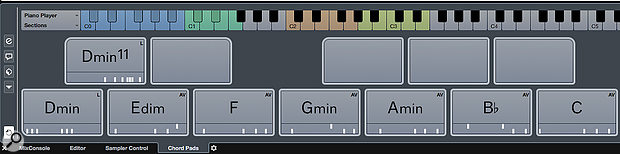 If you want more than just block chords, you need to go beyond the blue Chord Pads and green chord-variation options.