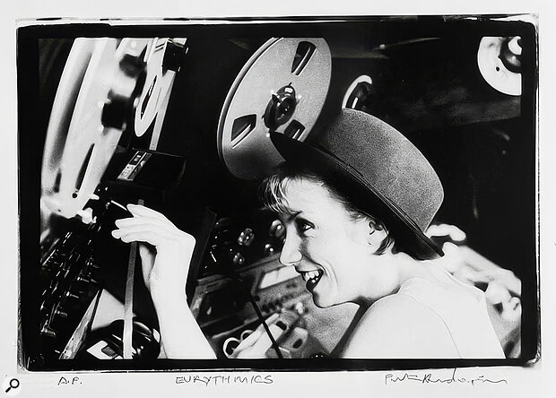 Annie Lennox in the studio.