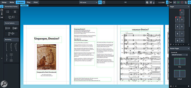 Dorico's frame-based editing makes preparing scores for engraving easier.