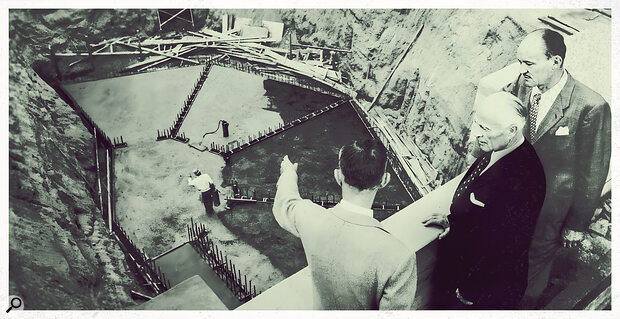 Ed Uecke, James Bayless and Mike Rettinger, The Capitol Tower, Hollywood, 1956.