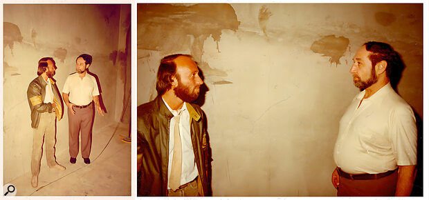 Maurice Gibb & David Gold, Gold Star chambers, February 1984.