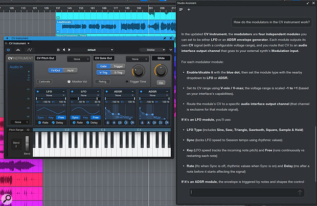 The new Studio Assistant can answer your questions about using Studio Pro, as well as about music production tools in general.