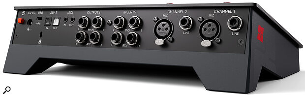 The Flex 10’s two analogue inputs provide separate XLR and jack sockets for mic and line‑level signals.
