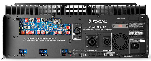 Although the Utopia speakers are active, their electronics reside in a separate 4U rack, which also houses a set of configuration DIP switches.