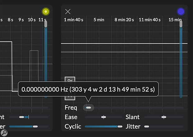 LFO. How slow can you go? LFO. How slow can you go?
