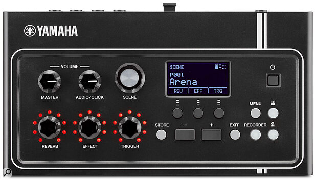 Yamaha’s EAD10 drum module has kick and snare triggers, and a stereo microphone that allows you to process the rest of the kit.