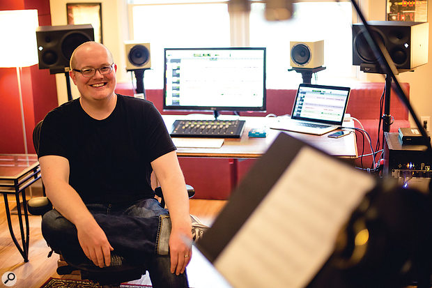 Ed Boyer in his home studio in Connecticut.