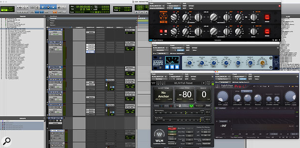 When the time comes to create the stereo mix for the soundtrack album, David Boucher will add a small amount of mix‑bus processing.