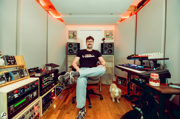 Adam Thein in his current home studio.