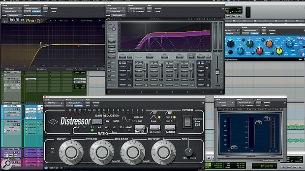 Huge numbers of plug-ins were used on Billy Ray Cyrus' vocals: this is the chain on the aux bus through which the lead parts were routed.