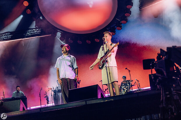 Aviram Barath (left, background) worked with Loyle Carner (centre, with guitarist Tom Misch) on his third album Hugo, and then became musical director for his touring show.