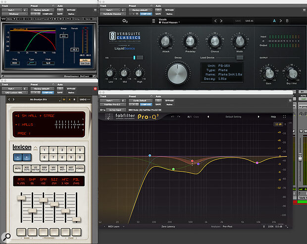 The vocal reverb chain features two reverb plug‑ins in series.