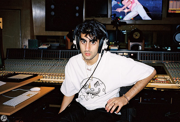 Romil Hemnani, Brockhampton's main engineer, in the control room at Abbey Road Studio 3.