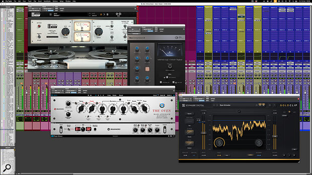 The mix bus processing on ‘Man I Need’.