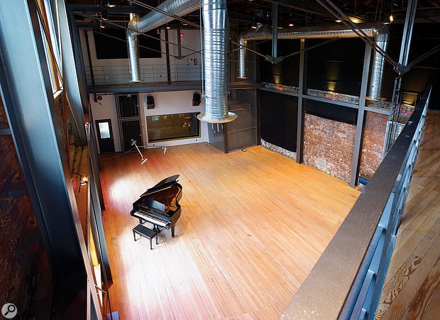 The live room in Warehouse Studio 2, Vancouver, where the session was recorded.