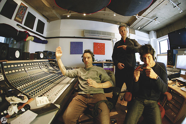 The Beastie Boys at Oscilloscope Laboratories. From left: Adroc (Adam Horowitz), MCA (Adam Yauch) and Mike D (Michael Diamond).