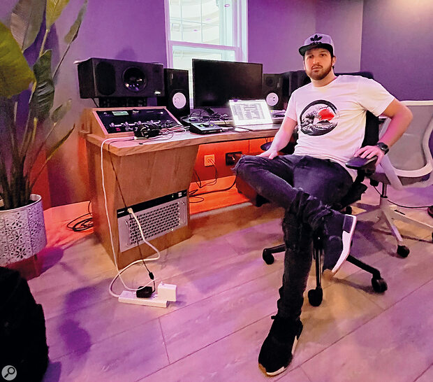 Peter Nappi. This photo was taken in the studio of singer and producer Jon Bellion.