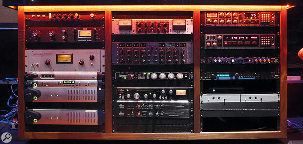 Todd Hurtt’s standard vocal chain for Polo G includes a Teletronix LA‑2A compressor (left, centre).