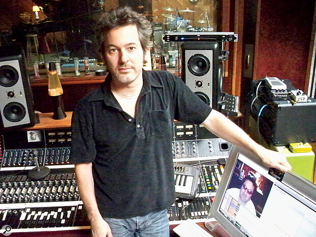 The iChat messaging system is central to the working relationship between John Fields (main) and Paul David Hager (on screen).