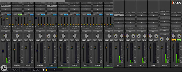 IO Pro is not a ‘control panel’ but a fully native software mixer.