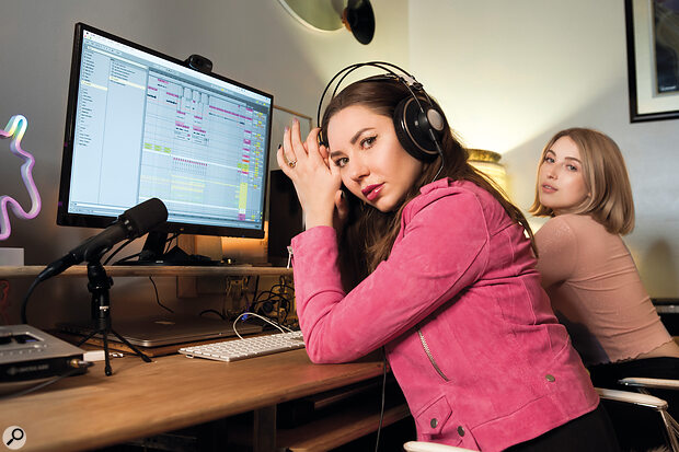 Alina Smith (left) and Elli Moore at the LYRE studio in Los Angeles.