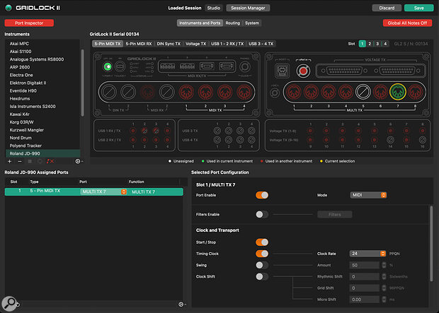 The GridLock II Control software is where you can configure GridLock II to rule all of your MIDI gear.