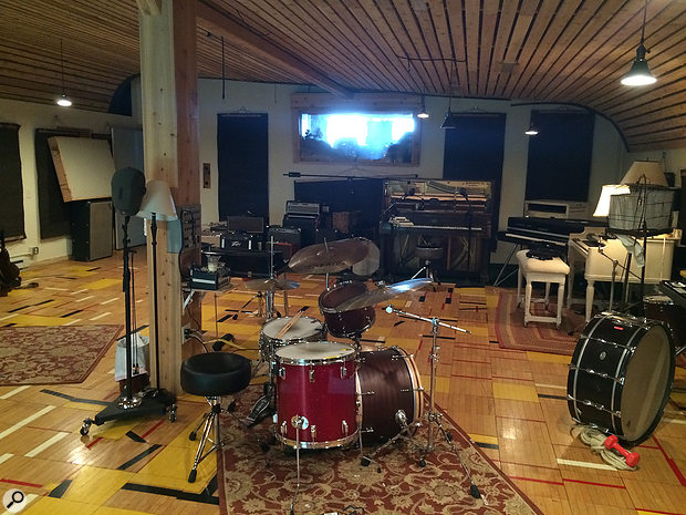 Another view of the Studio A  live room, which features a number of ‘stations’ set up and ready for musicians to come in and jam.