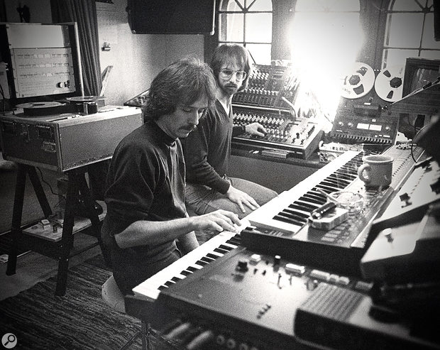 John Carpenter (left) and Alan Howarth in Howarth’s Pi West Studio, 1980. This shot was taken when the duo were working on their first project together, the soundtrack to Carpenter’s Escape From New York.