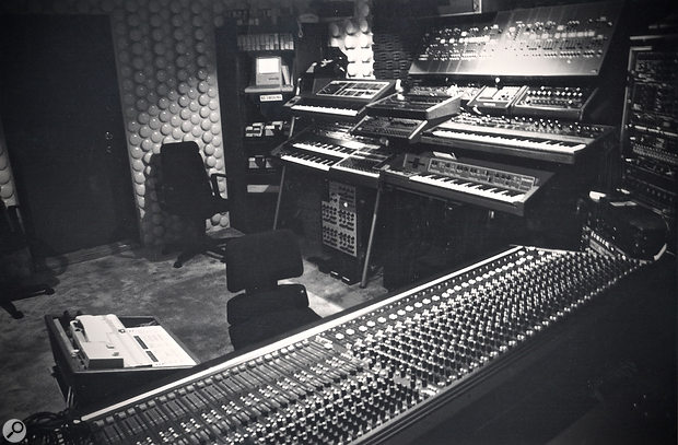 For 1985’s Big Trouble In Little China, Alan Howarth had moved to a new house and a new studio, christened Electric Melody. Among the newer equipment visible in this photo is an Apple Mac Plus computer (at rear, top centre) and an E-mu Systems Emulator sampler (centre right). 