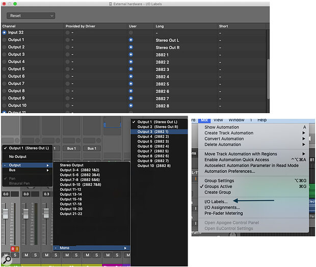 Screen 1: Setting up your ins and outs.