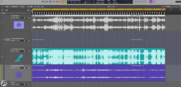 Not just for music: Stem Splitter did a surprisingly good job of removing background noise and hiss from a badly recorded audio interview. It interpreted the dialogue as Vocals and the noise as Other.