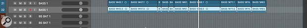 To copy a track, including all its regions, simply hold down Option and drag the track down.