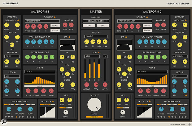 Dream Kit: Zenith occupies a single window but includes a wide array of editable parameters. However, the 1000+ presets are so impressive you may not feel the need to edit anything at all.