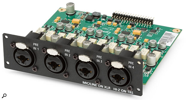 The Mesa’s mic preamps are the same design used in the LM‑PRE4 module for Lynx’s Aurora(n).