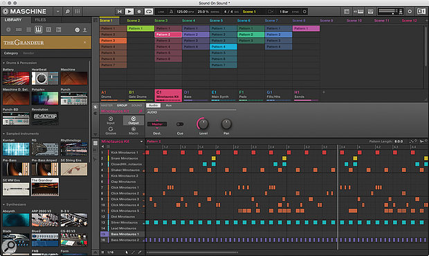 The new hardware incorporates the latest Maschine features like Ideas View and Locks. 