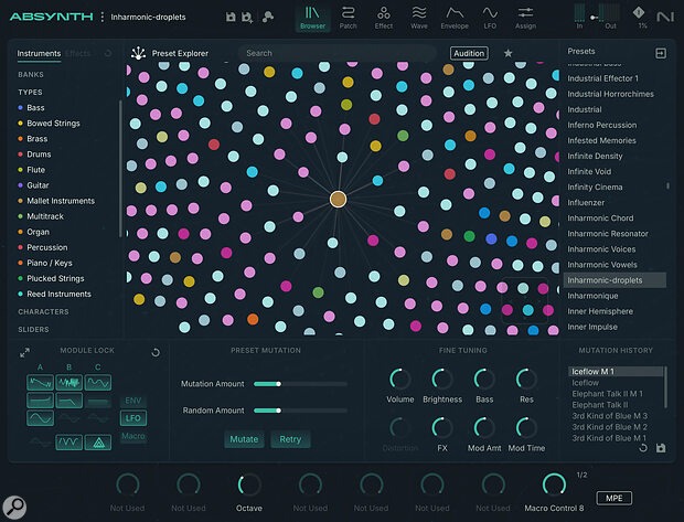 The preset explorer in the browser page is inspired and fun to use.