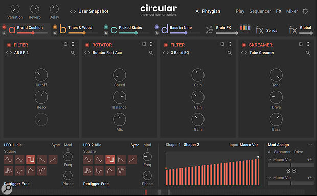With comprehensive effects, modulation and mixing features, you are not short of sound‑design options.