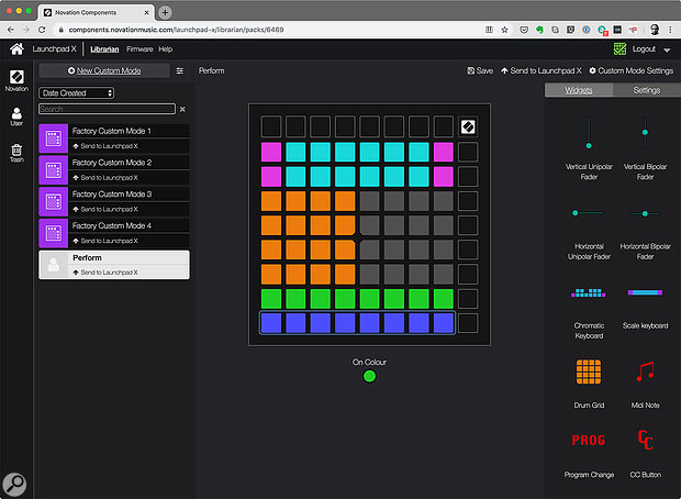 The Components Editor lets you build custom control pages from pre-built 'Widgets'.