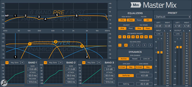 Tracktion’s Master Mix plug-in is a simple but sophisticated one-stop mastering processor at a remarkably affordable price.