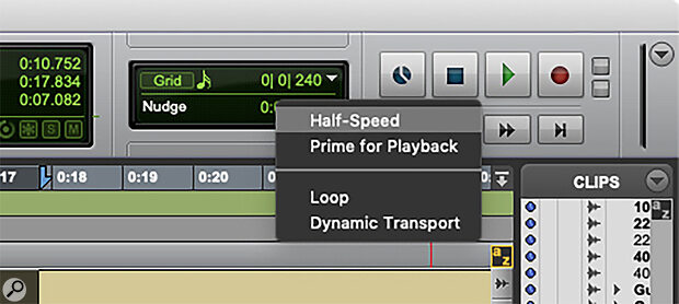 If you’re finding it tricky to perform automation in real time, try setting playback to Half‑Speed mode.