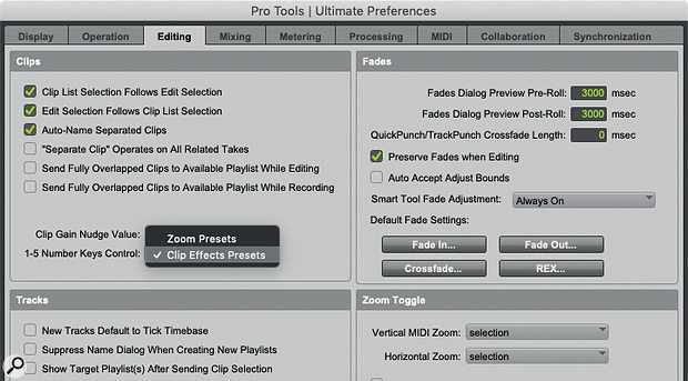 If you use clip effects a lot, it may be worth configuring the 1-5 keys to apply clip effects presets rather than zoom presets.